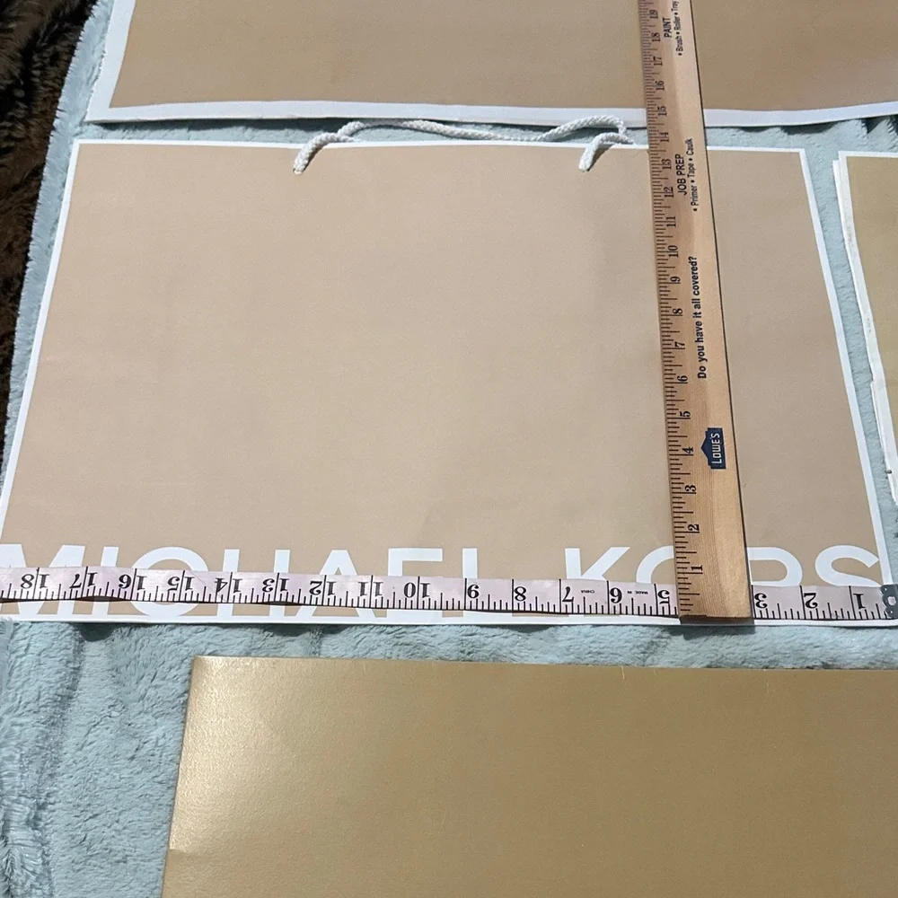 4 Michael Kors Beige Gift Bags & 2 Boxes